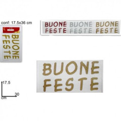 INGROSSO ARTICOLI NATALIZI STICKER BUONE FESTE GLITTER PICCOLE 8033113002254 INGROSSO DECORAZIONI NATALIZIE