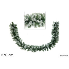 INGROSSO ARTICOLI NATALIZI GHIRLANDA 270CM 200 PUNTE INNEVATA 8033113547850 INGROSSO ADDOBBI ALBERO NATALE