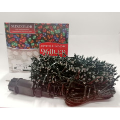 INGROSSO ARTICOLI NATALIZI SERIE 960 LED 8F MIXCOLOR ESTERNO 8023650007528 INGROSSO ARTICOLI NATALE LUCI NATALIZIE