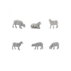 INGROSSO ARTICOLI NATALIZI PECORE PZ.6 PER CM.6 IN BUSTA 8005846456815 INGROSSO PRESEPE E ACCESSORI PERSONAGGI PER IL PRESEPE E
