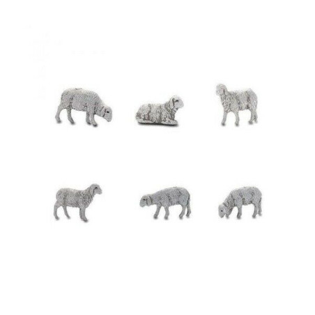 INGROSSO ARTICOLI NATALIZI PECORE PZ.6 PER CM.6 IN BUSTA 8005846456815 INGROSSO PRESEPE E ACCESSORI PERSONAGGI PER IL PRESEPE E