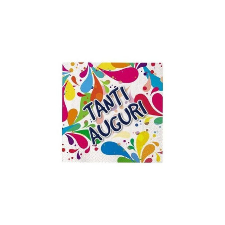 INGROSSO ARTICOLI NATALIZI TOVAGLIOLI CM.33X33 PZ.20 TANTI AUGURI 8020834608632 INGROSSO ACCESSORI NATALIZI PER LA TAVOLA