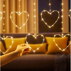 INGROSSO ARTICOLI NATALIZI TENDA 8 CUORI 3MT H60CM 160LED BIACO CAL 8012414999315 INGROSSO ARTICOLI NATALE