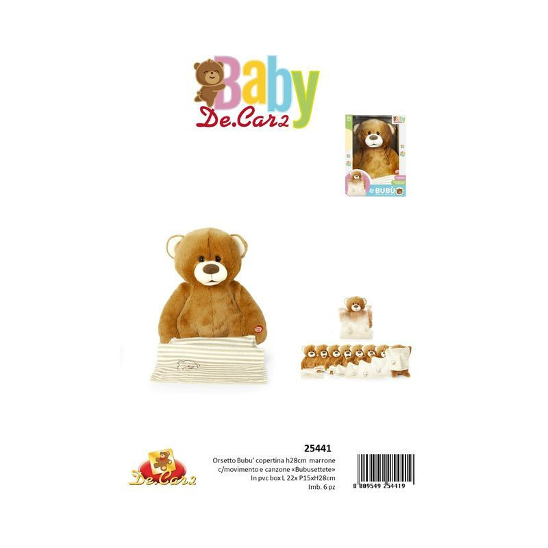 ORSETTO MARRONE H28CM BUBUSETTETE COP. EAN 8009549254419 INGROSSO PELUCHE MORBIDOSI ORSETTO MARRONE H28CM BUBUSETTETE COP. EAN 8009549254419 INGROSSO PELUCHE MORBIDOSI