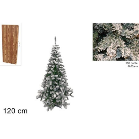 INGROSSO ARTICOLI NATALIZI ALBERO LAPPONIA INNEVATO 120CM 196PUNTE 8033113427558 INGROSSO ARTICOLI NATALE