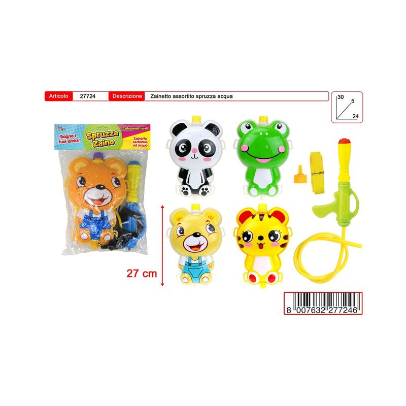 ZAINETTO SPRUZZA ACQUA EAN 8007632277246 INGROSSO PISTOLE ACQUA E SPRUZZATORI