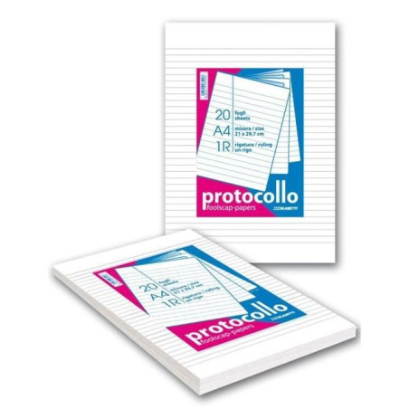 INGROSSO CARTOLERIA PROTOCOLLO A4 20FG 0Q 8007758122383 INGROSSO QUADERNI ALBUM BRISTOL PROTOCOLLI