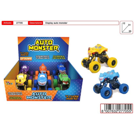 MONSTER CAR EAN 8007632277055 INGROSSO MODELLINI AUTO A FRIZIONE