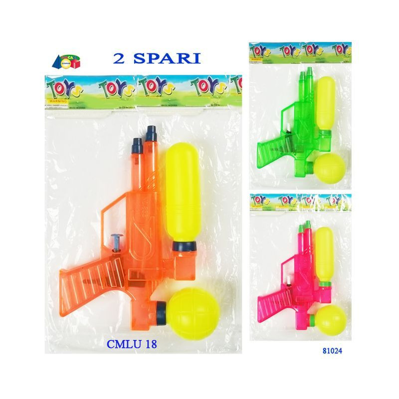 PISTOLA ACQUA 1 SERBATOIO 2 SPARI EAN 8034094806240 INGROSSO PISTOLE ACQUA E SPRUZZATORI