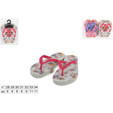INGROSSO ARTICOLI MARE INFRADITO BIMBI UNICORNO 28/34 (60) 8034048584231 INGROSSO ARTICOLI ESTIVI CIABATTE E SCARPE MARE