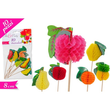 INGROSSO SET 10 STUZZICADENTI 8CM C/FRUTTA 8032732169900 INGROSSO ACCESSORI CUCINA ACCESSORI CUCINA