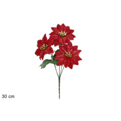 INGROSSO ARTICOLI NATALIZI MAZZO STELLA DI NATALE VELLUTO 30CM 8053482037707 INGROSSO DECORAZIONI NATALIZIE