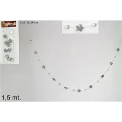 INGROSSO ARTICOLI NATALIZI FILO STELL GLITTER&PALLE DI NEVE 1.5CM SILVER 8033113629556 INGROSSO ADDOBBI ALBERO NATALE