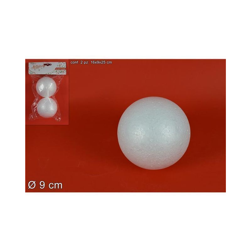 PALLA POLISTIROLO cm.9 pz.2 EAN 8033113077470 INGROSSO PALLINE DI NATALE E PUNTALI PALLA POLISTIROLO cm.9 pz.2 EAN 8033113077470 INGROSSO PALLINE DI NATALE E PUNTALI