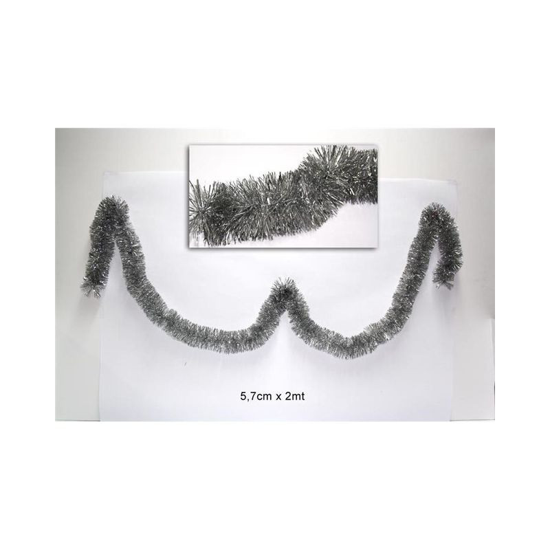 FILO ADDOBBO SILV 5.7 CM X 2MT EAN 8033113135071 INGROSSO GHIRLANDE NATALIZIE