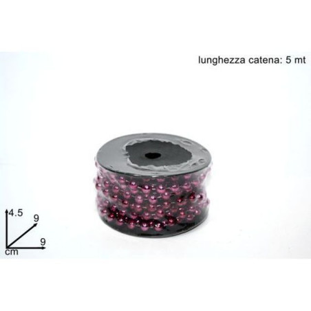 ROTOLO CATENA PERLE ASS. EAN 8027501277436 INGROSSO GHIRLANDE NATALIZIE