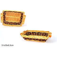 INGROSSO ARTICOLI NATALIZI CESTA RETTANGOLARE 31X25CM BEIGE 8033113332586 INGROSSO ARTICOLI NATALE CESTI NATALIZI