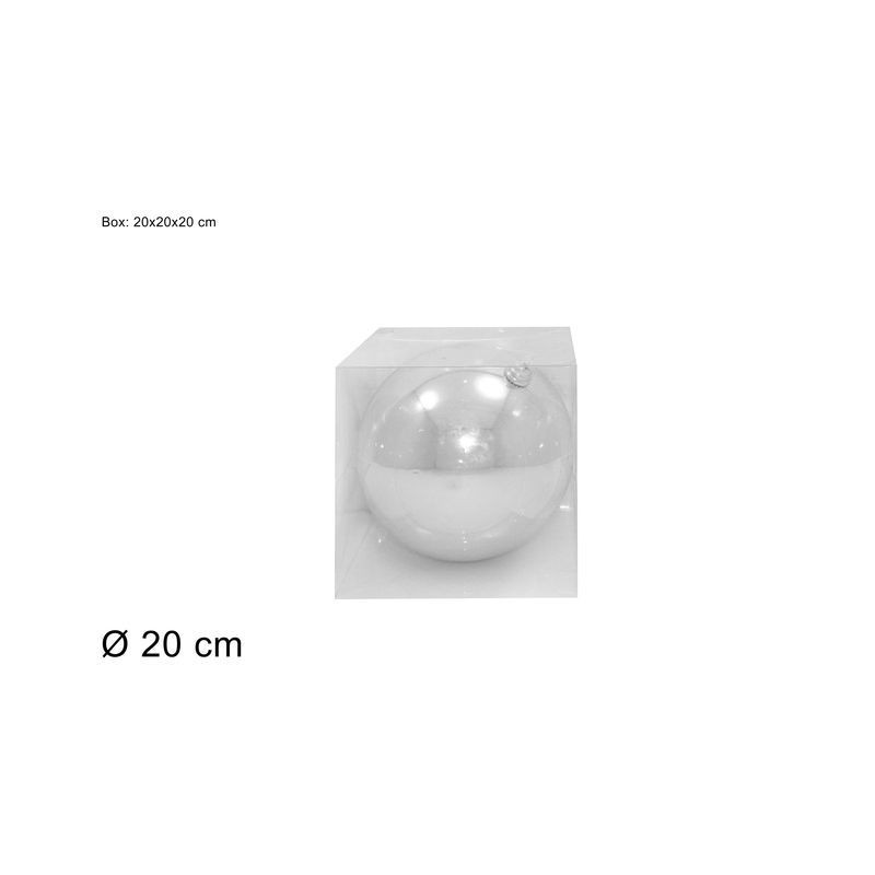 PALLA 20 CM LUCIDA IN BOX PVC SILVER EAN 8033113358623 INGROSSO PALLINE DI NATALE E PUNTALI PALLA 20 CM LUCIDA IN BOX PVC SILVER EAN 8033113358623 INGROSSO PALLINE DI NATALE E PUNTALI