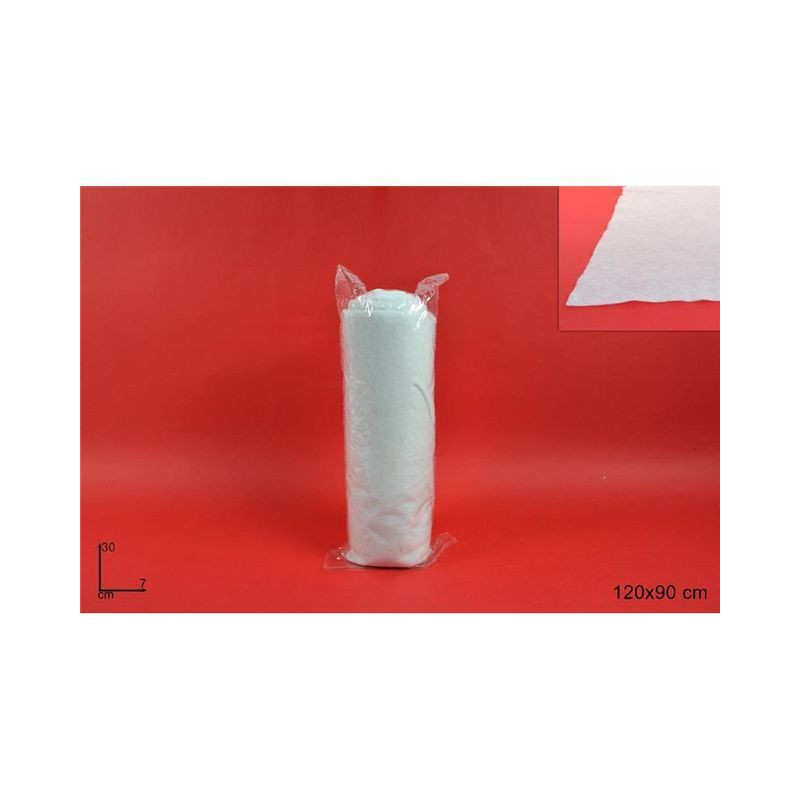 ROTOLO TESSUTO SINTETICO 90X120CM BIANCO EAN 8033113432453 INGROSSO NASTRI NATALIZI PER ADDOBBO