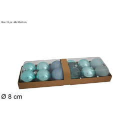 INGROSSO ARTICOLI NATALIZI PALLE 12PZ 8CM LUCIDO/PERLATO/GLITTER TR ASPARENTE TIFFANY9A12E07/KBXILB 8033113815034 INGROSSO ADDOB