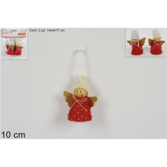 INGROSSO ARTICOLI NATALIZI APPENDINI ANGIOLETTI SET 2PZ ROSSO 8033113976520 INGROSSO ADDOBBI ALBERO NATALE
