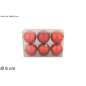 PALLE 6CM 6PZ 3 FINITURE ROSSO IN BOX PV EAN 8053482055756 INGROSSO PALLINE DI NATALE E PUNTALI