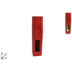 INGROSSO ARTICOLI NATALIZI BOX PORTABOTTIGLIA SATINATO ROSSO 8053482138039 INGROSSO ARTICOLI NATALIZI PER CONFEZIONI