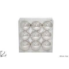 INGROSSO ARTICOLI NATALIZI BOX 9 PALLE 9 CM LUCIDE SILVER 8033113217043 INGROSSO ADDOBBI ALBERO NATALE