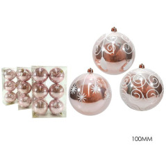 INGROSSO ARTICOLI NATALIZI SET 6 PALLE 100MM ROSA 3ASS 8015361222314 INGROSSO ADDOBBI ALBERO NATALE PALLINE DI NATALE E PUNTALI
