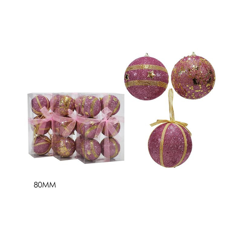 SET 6 PALLE 80MM C/GLITT. ROSA 3ASS EAN 8015361347956 INGROSSO PALLINE DI NATALE E PUNTALI SET 6 PALLE 80MM C/GLITT. ROSA 3ASS EAN 8015361347956 INGROSSO PALLINE DI NATALE E PUNTALI