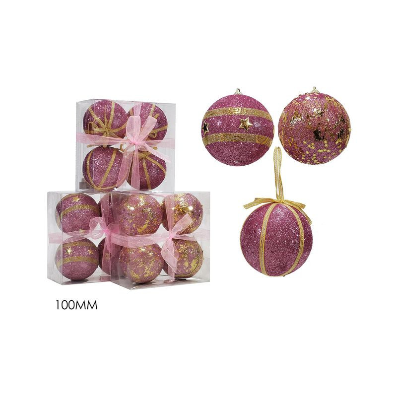 SET 4 PALLE 100MM C/GLITT. ROSA 3ASS EAN 8015361348052 INGROSSO PALLINE DI NATALE E PUNTALI SET 4 PALLE 100MM C/GLITT. ROSA 3ASS EAN 8015361348052 INGROSSO PALLINE DI NATALE E PUNTALI