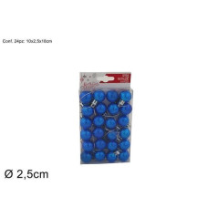INGROSSO ARTICOLI NATALIZI BOX 24 PALLINE D.2