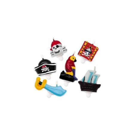 INGROSSO FESTA E PARTY CANDELINE PIRATES CM.4 PZ.3 8020834732092 INGROSSO ARTICOLI PER FESTE CANDELE COMPLEANNO