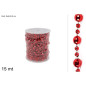 ROTOLO FILO C/PERLE 15MT ROSSO 4A15M8E/R EAN 8033113780042 INGROSSO GHIRLANDE NATALIZIE