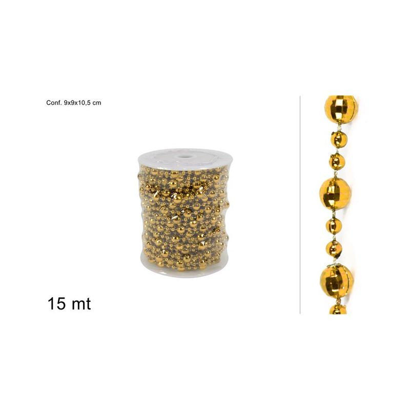 ROTOLO FILO C/PERLE 15MT ORO 4A15M8E/DG EAN 8033113780103 INGROSSO GHIRLANDE NATALIZIE ROTOLO FILO C/PERLE 15MT ORO 4A15M8E/DG EAN 8033113780103 INGROSSO GHIRLANDE NATALIZIE