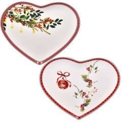 INGROSSO ARTICOLI NATALIZI PIATTO CUORE CM.22 CHARME NATALE 8056039378520 INGROSSO ACCESSORI NATALIZI PER LA TAVOLA