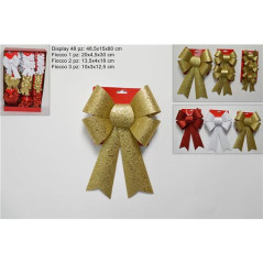 INGROSSO ARTICOLI NATALIZI FIOCCHI GLITTERATI COL. ASS. 3 ASS. 8033113690938 INGROSSO ADDOBBI ALBERO NATALE