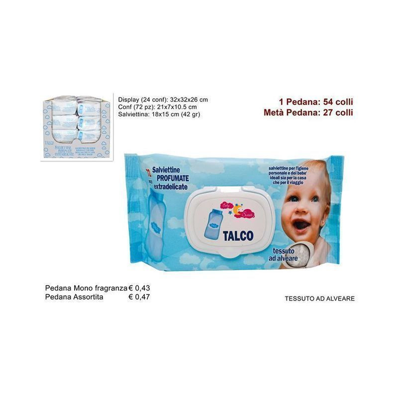 SALVIETTE DETERGENTI 72PZ TALCO (24) EAN 8034048543641 INGROSSO DETERGENTI E SALVIETTE SALVIETTE DETERGENTI 72PZ TALCO (24) EAN 8034048543641 INGROSSO DETERGENTI E SALVIETTE