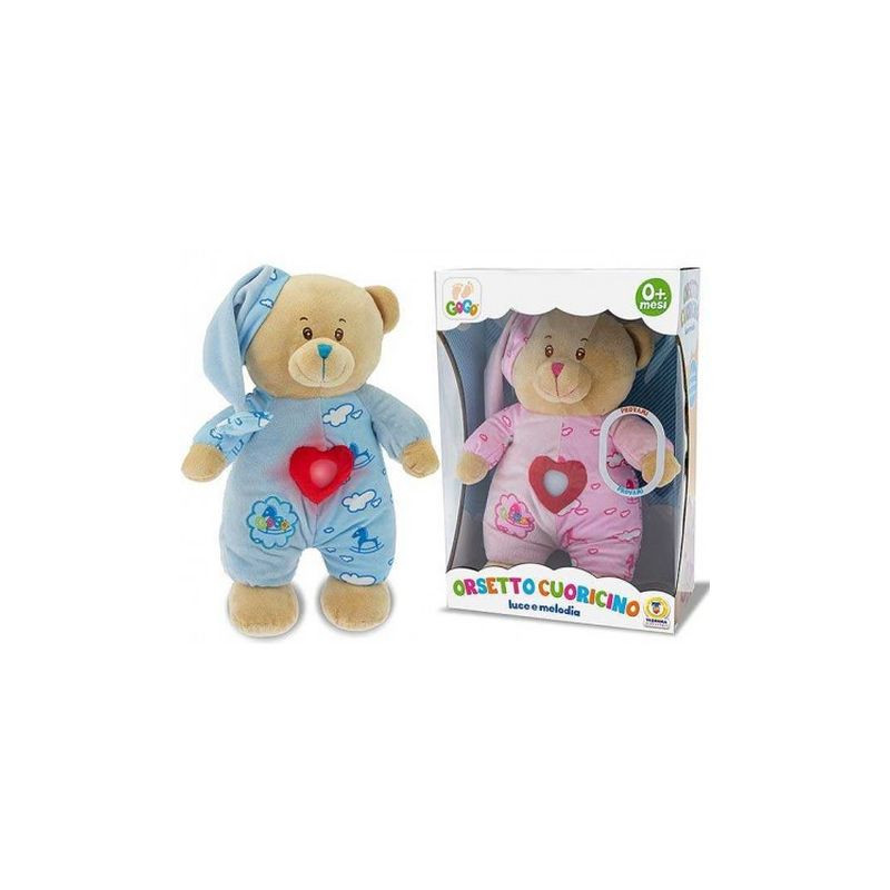 ORSETTO NINNA NANNA C/LUCE 56CM 2COL EAN 8017967393924 INGROSSO PELUCHE MORBIDOSI