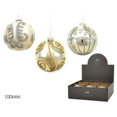 INGROSSO ARTICOLI NATALIZI PALLA VETRO 100MM SILVER 4ASS DISPL 8015361369095 INGROSSO ADDOBBI ALBERO NATALE