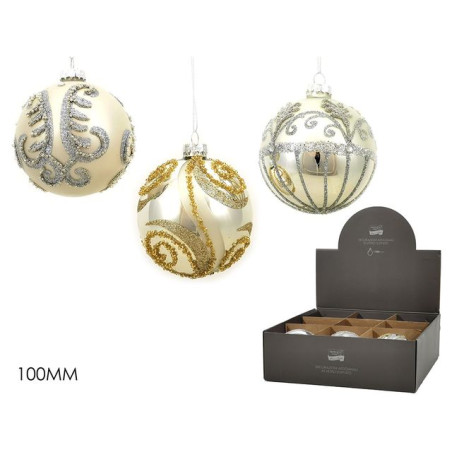 INGROSSO ARTICOLI NATALIZI PALLA VETRO 100MM SILVER 4ASS DISPL 8015361369095 INGROSSO ADDOBBI ALBERO NATALE