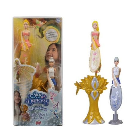 INGROSSO GIOCATTOLI BAMBOLA SKY DANCERS GOLDEN GLAM&SILVER STAR 8051362004153 INGROSSO BAMBOLE E ACCESSORI