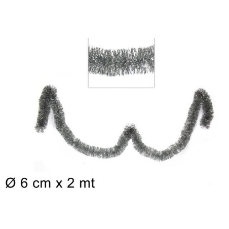 FILO ADDOBBO ARGENTO 6 CM X 2MT EAN 8033113135132 INGROSSO GHIRLANDE NATALIZIE