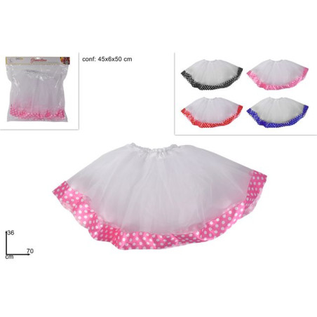 INGROSSO CARNEVALE GONNELLINO TULLE POIS 4COL. 8033113943010 INGROSSO ARTICOLI CARNEVALE SET E ACCESSORI TRAVESTIMENTI