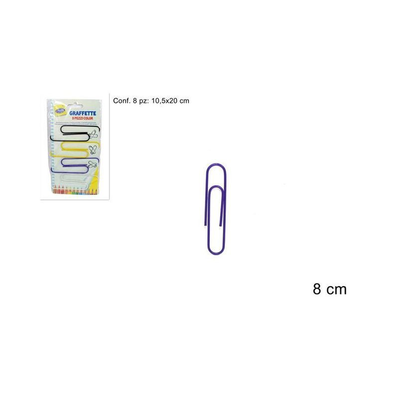 GRAFFETTE 8PZ COLOR.8CM EAN 8034048169926 INGROSSO PUNTINE E FERMAGLI