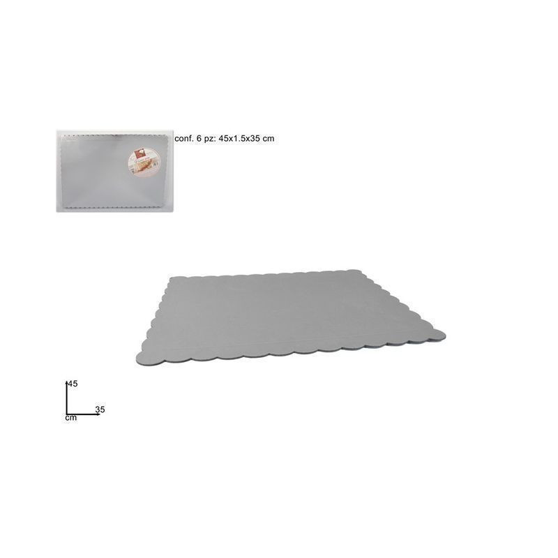 VASSOIO DOLCI RETTANG. CARTONE cm.35x45 EAN 8034048436820 INGROSSO VASSOI E DISCHI