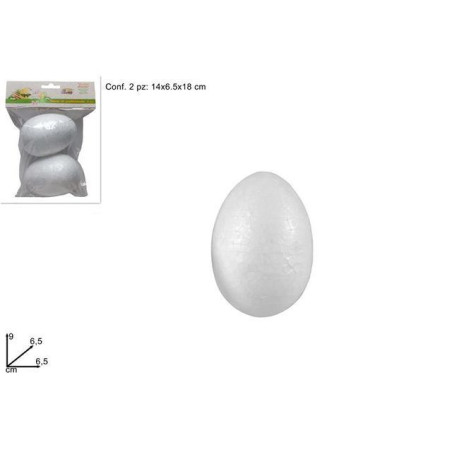 INGROSSO ARTICOLI DI PASQUA UOVA POLISTIROLO 9CM 2PZ 8033113226359 INGROSSO ARTICOLI PASQUALI DECORAZIONI PER PASQUA