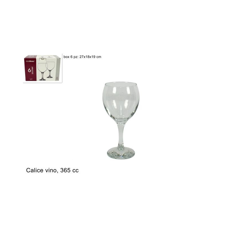 CALICE VINO 6PZ. MISKET EAN 8034048348017 INGROSSO BICCHIERI PER CASA