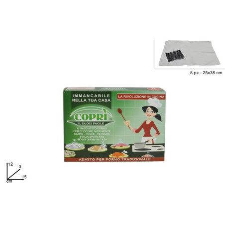 INGROSSO CASALINGHI COPRI CUOCIFACILE 25X38CM 8 PZ 8032685402185 INGROSSO ACCESSORI CUCINA ACCESSORI CUCINA