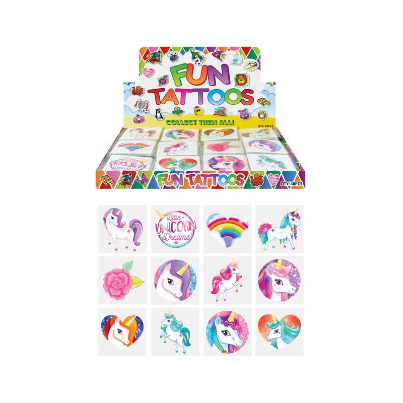 TATUAGGI UNICORNO PZ.6 (96) EAN 5026619513859 INGROSSO GIOCATTOLI PER BAMBINE